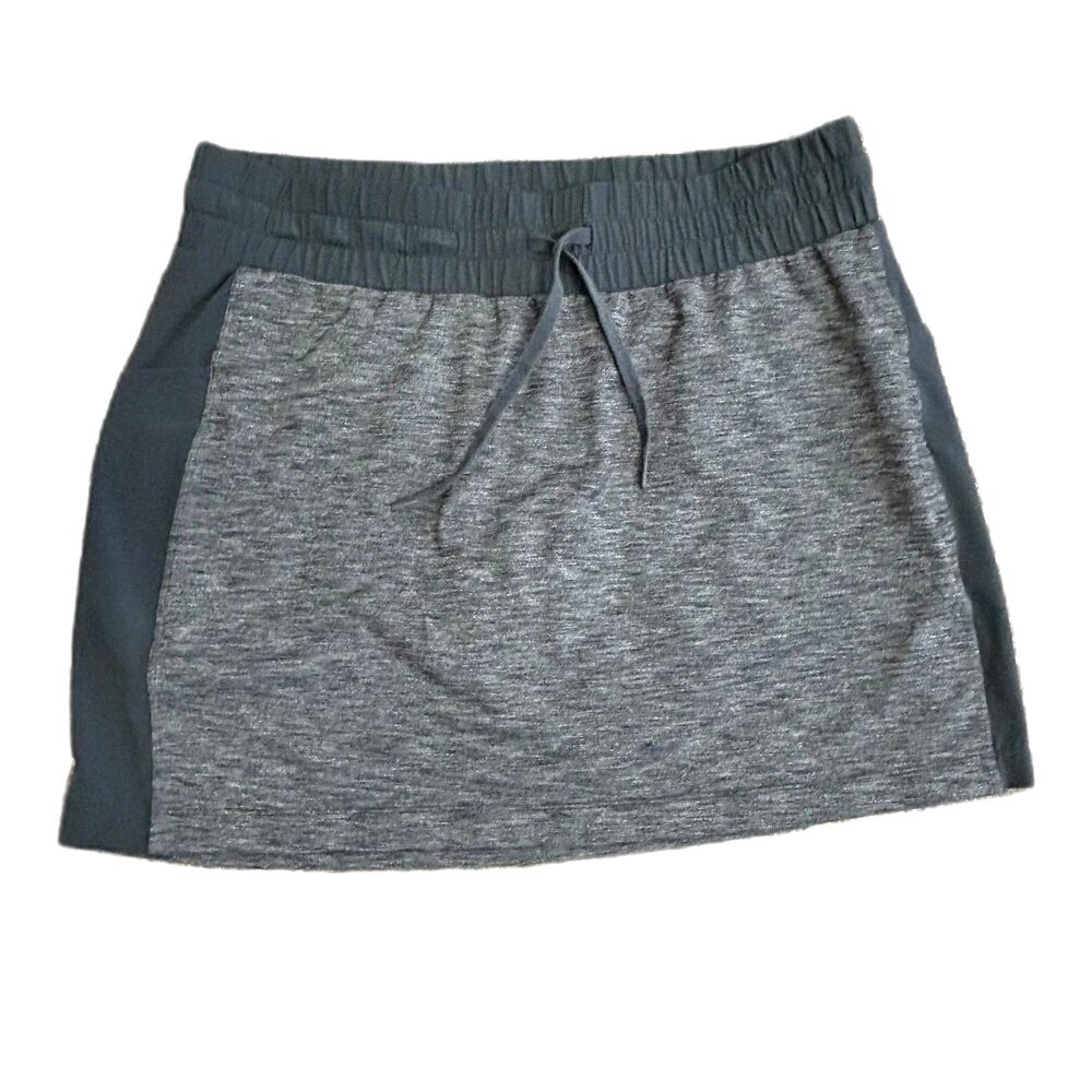 Athleta Women's NWOT Excursion Heathered Gray Drawstring Activewear Skort Size M - Picture 2 of 14
